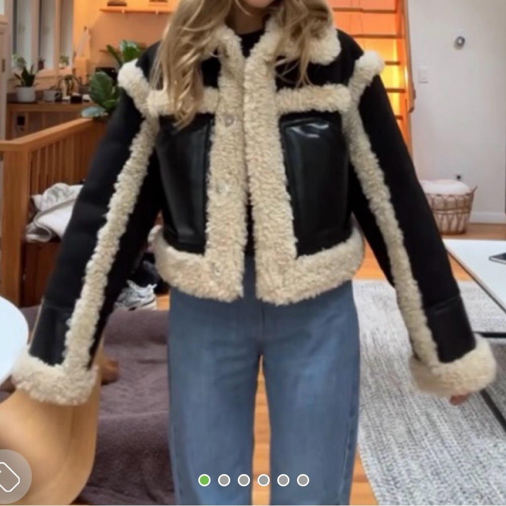 Stand Studio Edith Shearling jacket- Small - Picture 4 of 4